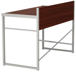 Стол письменный на металлокаркасе, 1200х590х855 мм, серый каркас, ЛДСП, "орех", Д-248
