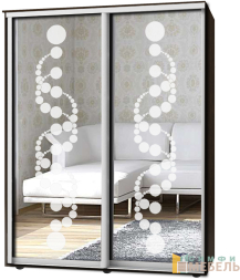 Шкаф-купе 2х дв Стандарт Пескоструй № 44+44