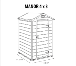 Сарай Манор 4х3 (Manor 4x3), серый