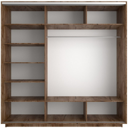 Шкаф-купе Экспресс 3-х дверный ( ЛДСП) Крафт табачный