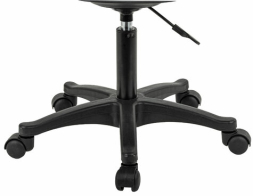 Кресло стул BRABIX "Eames MG-310 PL", пластик черный, экокожа черная, 532927