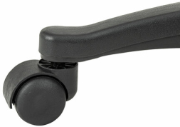 Кресло стул BRABIX "Eames MG-310 PL", пластик черный, экокожа черная, 532927