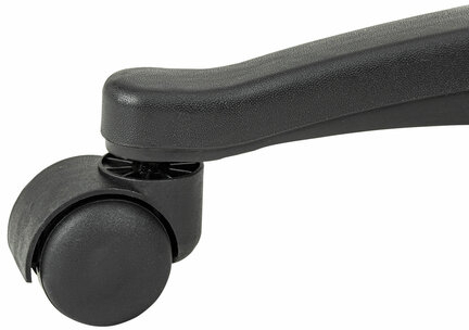 Кресло стул BRABIX "Eames MG-310 PL", пластик черный, экокожа черная, 532927