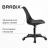 Кресло стул BRABIX "Eames MG-310 PL", пластик черный, экокожа черная, 532927
