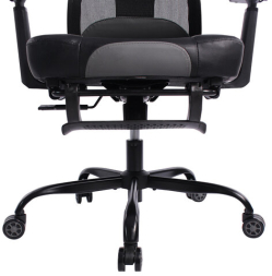 Кресло BRABIX PREMIUM "Venom GM-530", подножка, синхромеханизм, экокожа/сетка, черное/серое, 532951