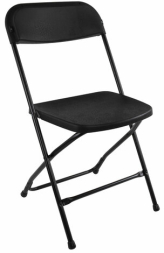 Стулья складные BRABIX "Golf CF-002", КОМПЛЕКТ 4 шт., черный каркас, пластик черный, 533030