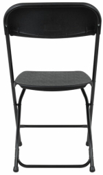 Стулья складные BRABIX "Golf CF-002", КОМПЛЕКТ 4 шт., черный каркас, пластик черный, 533030