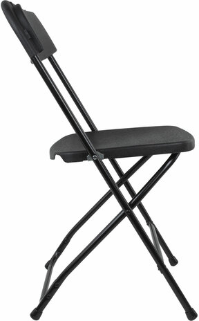 Стулья складные BRABIX "Golf CF-002", КОМПЛЕКТ 4 шт., черный каркас, пластик черный, 533030