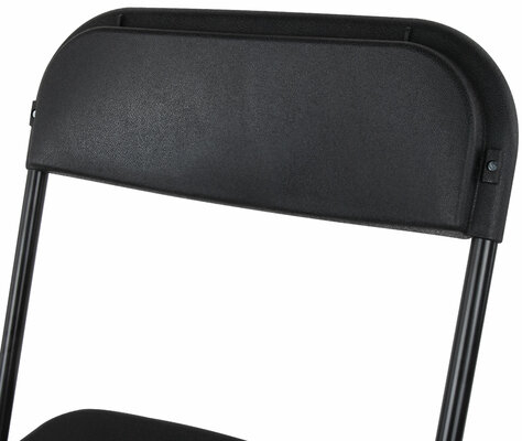 Стулья складные BRABIX "Golf CF-002", КОМПЛЕКТ 4 шт., черный каркас, пластик черный, 533030