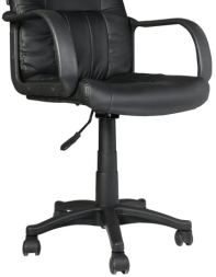 Кресло BRABIX &quot;Hit MG-300&quot;, с подлокотниками, экокожа, черное, 530864