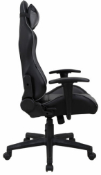 Кресло компьютерное BRABIX "GT Racer GM-100", две подушки, экокожа, черное/серое, 531926