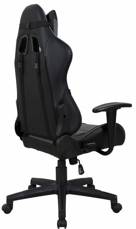 Кресло компьютерное BRABIX "GT Racer GM-100", две подушки, экокожа, черное/серое, 531926