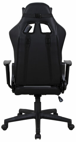 Кресло компьютерное BRABIX "GT Racer GM-100", две подушки, экокожа, черное/серое, 531926