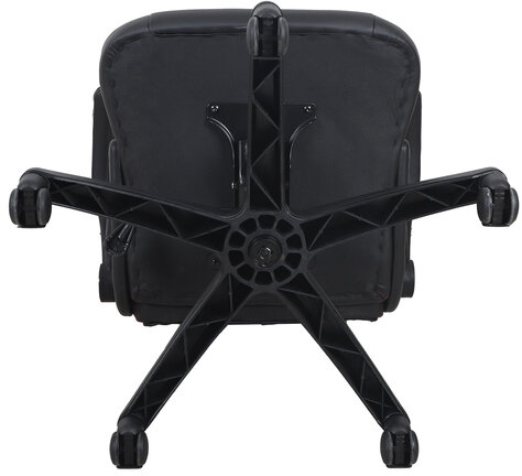 Кресло компьютерное BRABIX "Skill GM-005", откидные подлокотники, экокожа, черное/голубое, 532497