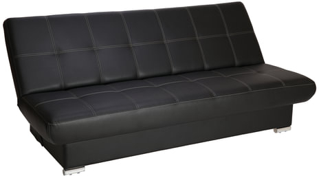 Диван мягкий раскладной "Модесто", 1900х900х820 мм, экокожа, черный