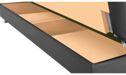 Диван мягкий раскладной "Модесто", 1900х900х820 мм, экокожа, черный