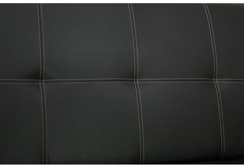Диван мягкий раскладной "Модесто", 1900х900х820 мм, экокожа, черный