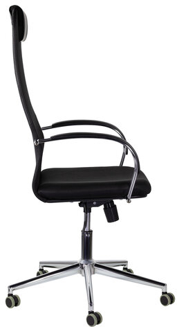 Кресло офисное BRABIX "Pilot EX-610 CH" premium, хром, ткань-сетка, черное, 532417