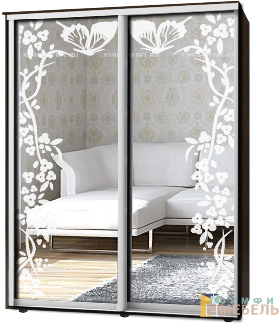 Шкаф-купе 2х дв Стандарт Пескоструй № 31