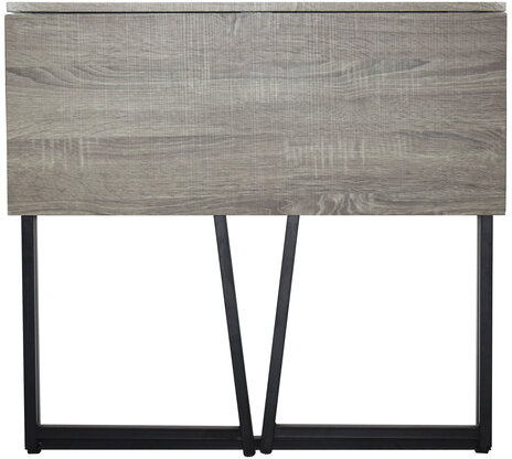 Стол на металлокаркасе BRABIX "LOFT CD-001", 800х440х740 мм, складной, цвет дуб антик, 641210