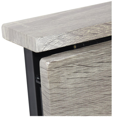 Стол на металлокаркасе BRABIX "LOFT CD-001", 800х440х740 мм, складной, цвет дуб антик, 641210