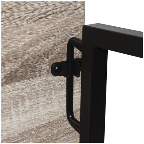 Стол на металлокаркасе BRABIX "LOFT CD-001", 800х440х740 мм, складной, цвет дуб антик, 641210