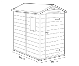 Сарай Манор 4х6 (Manor 4x6), серый