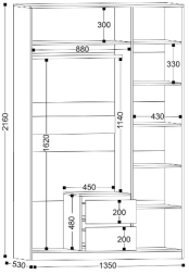 Шкаф 3-х створчатый Нильс 23