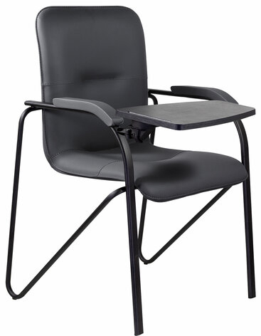 Кресло со столом BRABIX "Samba CF-108 BOX-2", черный каркас, кожзам черный, разобрано, 533217