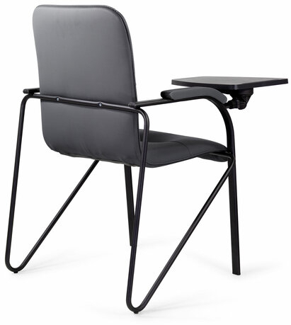 Кресло со столом BRABIX "Samba CF-108 BOX-2", черный каркас, кожзам черный, разобрано, 533217