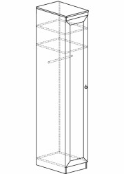 Шкаф для одежды "Инна" 614 (денвер светлый)