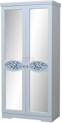 Шкаф 2-х дв. для одежды и белья Ольга 12 (МДФ)