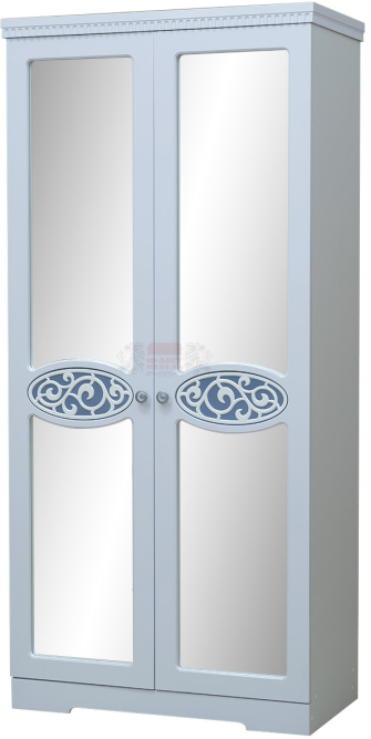 Шкаф 2-х дв. для одежды и белья Ольга 12 (МДФ)