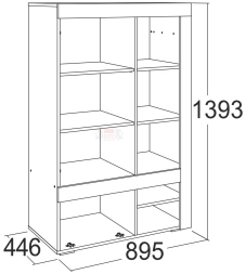 Шкаф комбинированный низкий Ольга 19