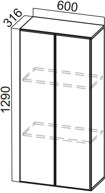 Пенал-надстройка 600 Модус