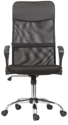 Кресло BRABIX "Flash MG-302", с подлокотниками, хром, черное, 530867