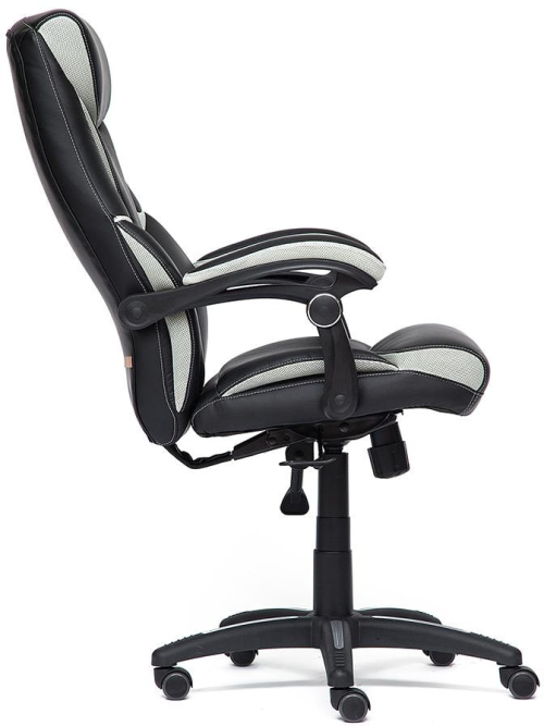 Кресло CAMBRIDGE кож/зам/ткань, черный/св.серый, 36-6/14