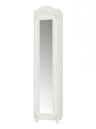 Шкаф Ассоль АС-53К с зеркалом (левый с короной) белое дерево