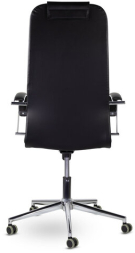 Кресло офисное BRABIX "Pilot EX-610 CH" premium, хром, кожзам, черное, 532418