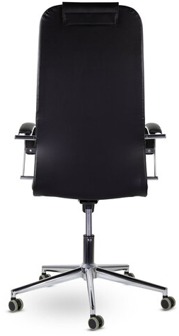 Кресло офисное BRABIX "Pilot EX-610 CH" premium, хром, кожзам, черное, 532418