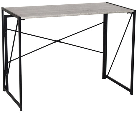 Стол на металлокаркасе BRABIX "LOFT CD-002", 1000х500х750 мм, складной, цвет дуб антик, 641213