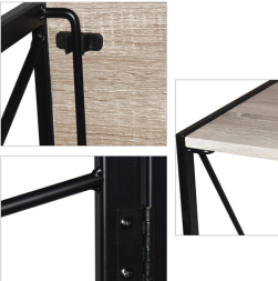 Стол на металлокаркасе BRABIX "LOFT CD-002", 1000х500х750 мм, складной, цвет дуб антик, 641213