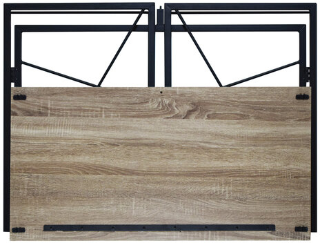 Стол на металлокаркасе BRABIX "LOFT CD-002", 1000х500х750 мм, складной, цвет дуб антик, 641213