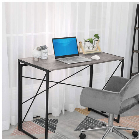 Стол на металлокаркасе BRABIX "LOFT CD-002", 1000х500х750 мм, складной, цвет дуб антик, 641213