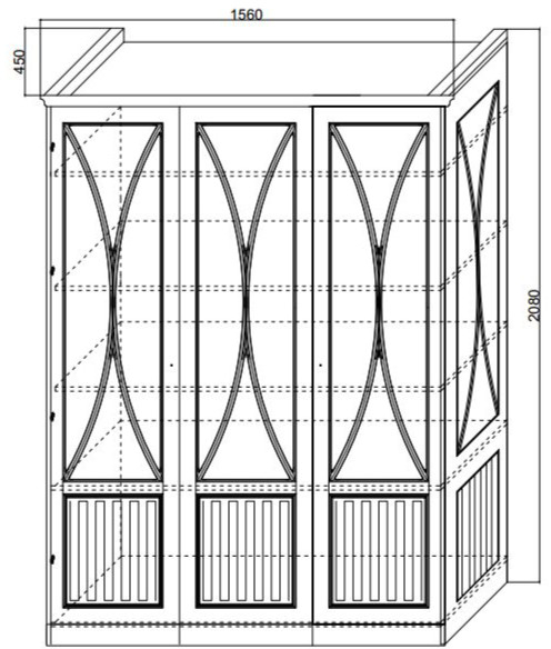 Посудник 3-х дверный Каталея NEW