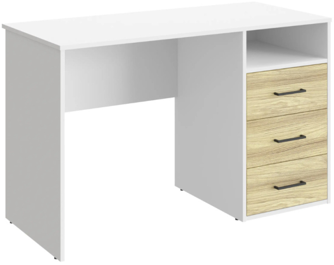 Стол Оскар ОС-20 белый структурный/блэквуд ячменный