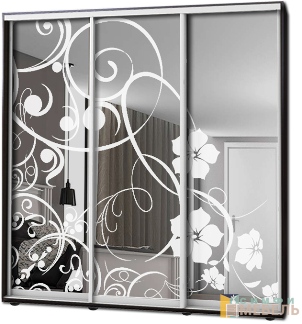 Шкаф купе 3х дв Пескоструй № 26