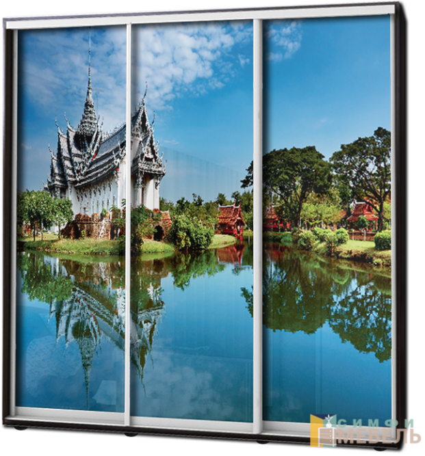 Шкаф купе 3х дв Фотопечать № 30