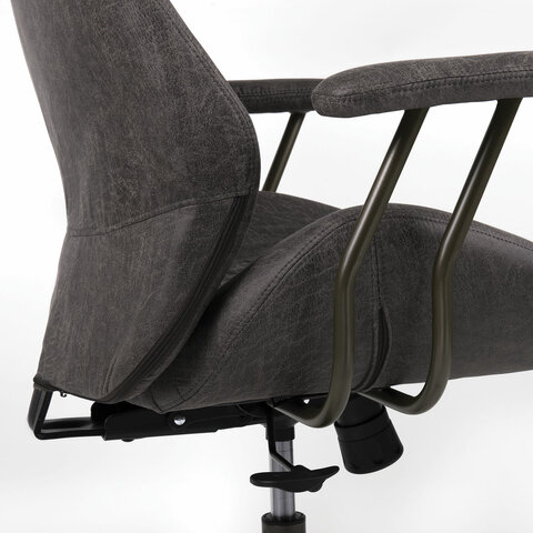 Кресло BRABIX PREMIUM Dakota EX-572, синхромеханизм, искусственная замша, темно-серый, 532943