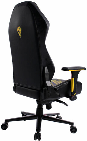 Кресло BRABIX PREMIUM "Tanos GM-180", мультиблок, 4D подлокотники, литой поролон, черное/желтое, 532953